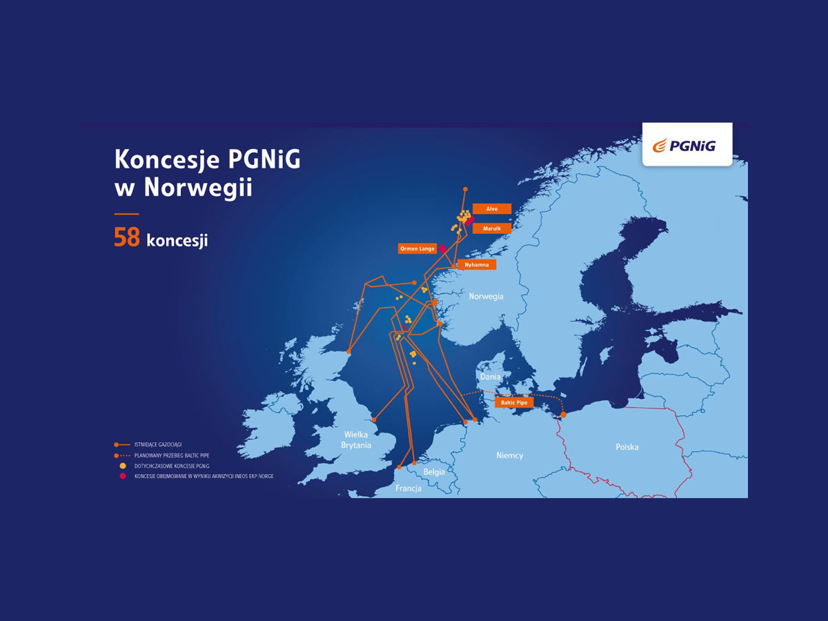 PGNiG przejmuje 21 koncesji w Norwegii